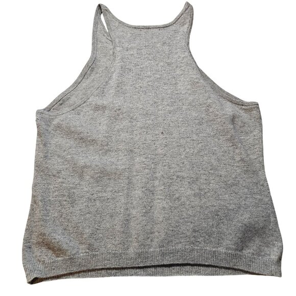 NWT STAUD Grey Ribbed Knit Tank Top Women’s L Minimalist Streetwear Quiet Luxury - Picture 11 of 11